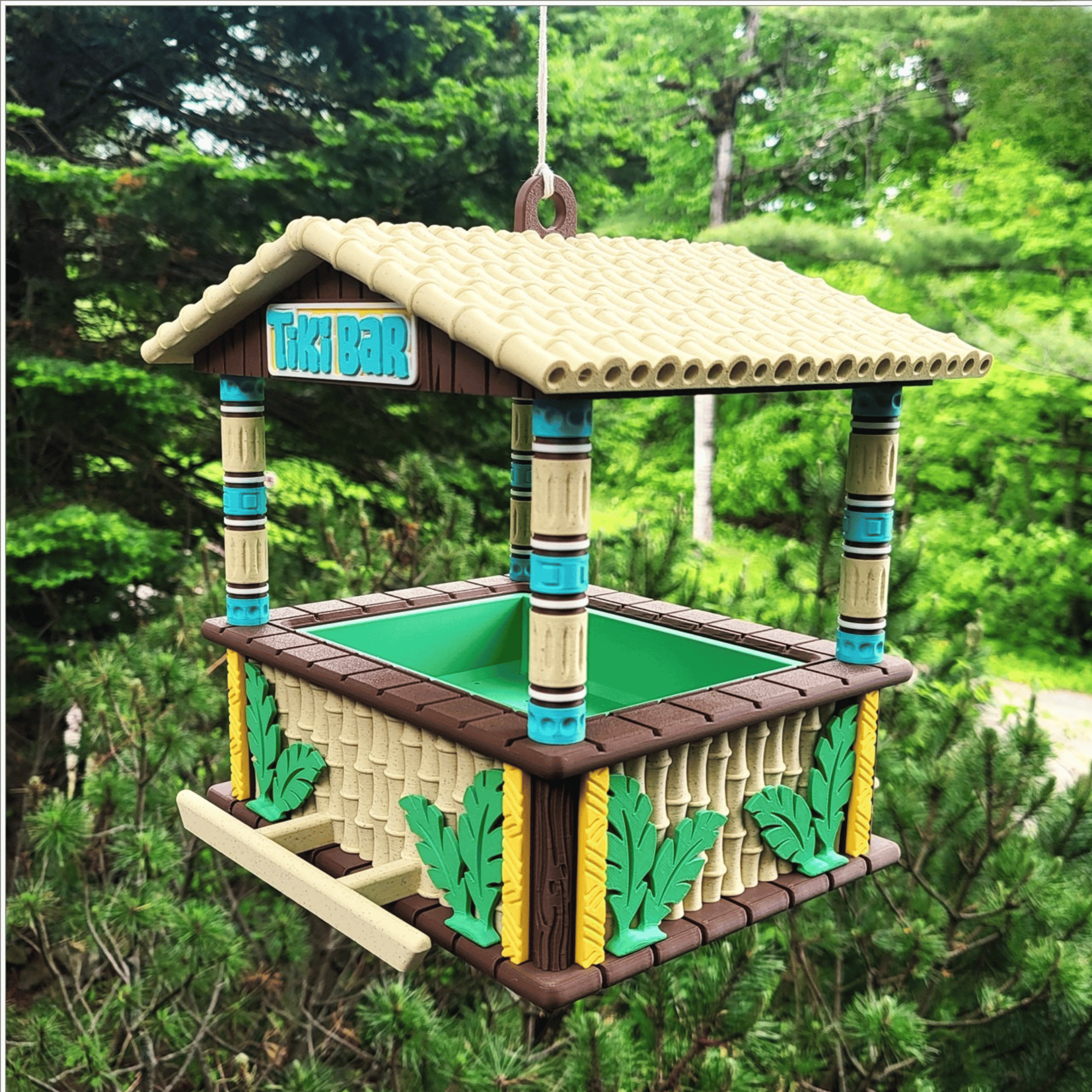 Tiki Bar Bird Feeder